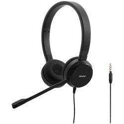 Lenovo Pro Wired Stereo VOIP Headset - Headset - On-Ear - kabelgebunden - Schwarz