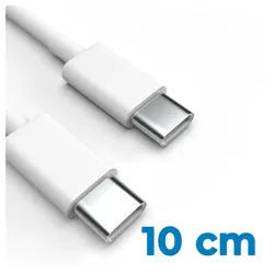 Justcom BBK Vivo Y36i USB-Kabel, USB-C, USB-C (10 cm), Schnellladekabel, Datenkabel, Handy, Tablet weiß