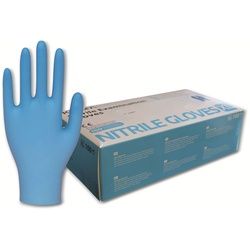 Einweghandschuhe Nitril Polymer, EN 374-1, EN 455, 100 Stück, Größe L