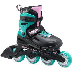 Rollerblade Inline Skates Fury (Rollen: 72mm/80A, Kugellager: SG3) schwarz/blaugrün Kinder