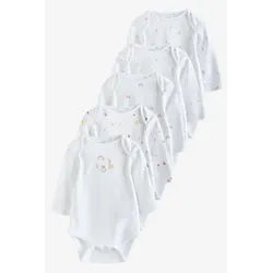 Next Langarmbody Langärmelige Baby Bodysuits, 5er-Pack (5-tlg) weiß 86-92 (18-24 Mon.)