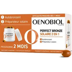 Oenobiol Solaire Perfect Bronze 2In1 Selbstbräuner Und Sonnenvorbereitung 60 Kapseln