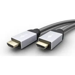 High-Speed HDMI-Kabel mit Ethernet, HDMI-Stecker Typ A auf HDMI-Stecker Typ A, vergoldete Kontaktflächen und optimierter Knickschutz