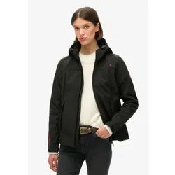 Superdry für Damen. W5011903A Klassische Trekker-Kapuzenjacke schwarz (XL), Lässig, Sportlich, Draußen, Recyceltes Polyester, Nachhaltig