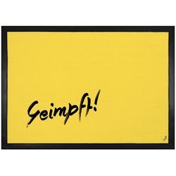 Fußmatte Spaß - Geimpft, 1art1, Höhe: 5 mm 70 cm x 50 cm x 5 mm