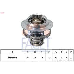 FACET Thermostat, Kühlmittel 78957s für VW