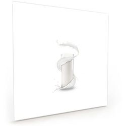 Primedeco Küchenrückwand Küchenrückwand Spritzschutz Glas mit Motiv Milch spritzt aus Glas 70 cm x 70 cm