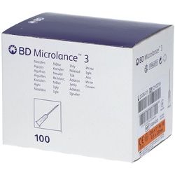 BD MicrolanceTM 3 Nadeln 23 G 0,6 x 25 mm blau