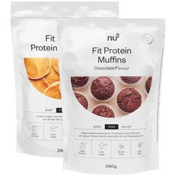 nu3 Fit Pancakes, ungesüßt + nu3 Fit Protein Muffins Schokolade, Backmischung