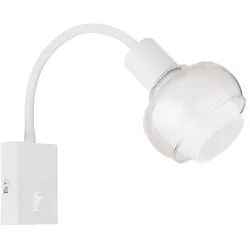 GLOBO LIGHTING Wandleuchte, Leuchtmittel nicht inklusive, Wandleuchte Wandlampe Schlafzimmerleuchte Leselampe Flexo-Spot Weiß H weiß