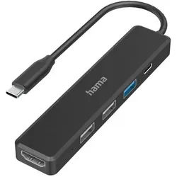 Hama USB-C-Hub, Multiport, 5 Ports, 3x USB-A, USB-C, HDMI