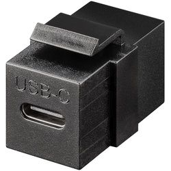 Goobay Keystone-Modul USB-CTM-Verbinder, USB 3.2 Gen 2 (10 Gbit/s), schwarz - USB-CTM-Buchse > USB-CTM-Buchse