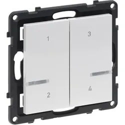 Legrand 765635 SEANO with Netatmo Batteriebetriebener Szenentaster zum Abrufen von 4 verschiedenen Szenarien inklusive Abdeckung, Ultraweiß