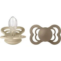 BIBS Supreme Silicone Size 2: 6+ months Schnuller Vanilla / Dark Oak 2 St.