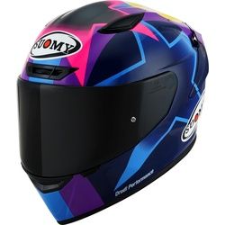 Suomy Track-1 Bastianini Replica 2023 Helm, schwarz-lila, Größe 2XL