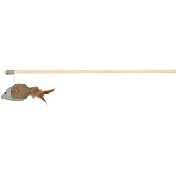 TRIXIE Spielangel Schmetterl.,Feder / Holz / Jute,Katzenminze, 45 cm