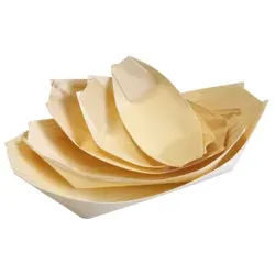 NATURESTAR Bio Holzschiffchen, Geschmacksneutrales Holzboot aus Pinienholz, 1 Packung = 50 Stück, 10,5 x 5 cm, natur