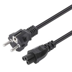 Manhattan 354172 strömkablar Svart 1 m CEE7/7 IEC C5