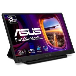 ASUS ZenScreen MB166C tietokoneen litteä näyttö 39,6 cm (15.6") 1920 x 1080 pikseliä Full HD LED Musta