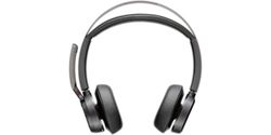 HP Poly Voyager Focus 2 USB-C Headset med laddningsstation, MS Teams/Zoom-certifierad, ANC, svart