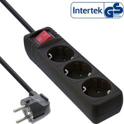 InLine 16433S förlängningssladdar 3 m 3 AC-utgångar Svart