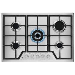 Electrolux KGS7536SX Svart, Rostfritt stål Inbyggd 75 cm Gas 5 zone(s)