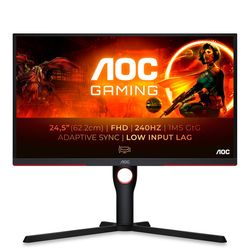 AOC G3 25G3ZM/BK tietokoneen litteä näyttö 62,2 cm (24.5") 1920 x 1080 pikseliä Full HD Musta, Punainen