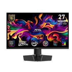 MSI MAG 271QP QD-OLED X24 tietokoneen litteä näyttö 67,3 cm (26.5") 2560 x 1440 pikseliä Wide Quad HD Musta
