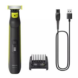 Philips QP6506/15 miesten parranajokone Teräverkollinen parranajokone Trimmeri Musta, Lime