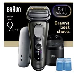 Braun Series 9 Pro+ 9675cc Folierakapparat Trimmer Grå, Silver