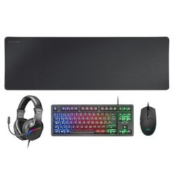 Mars Gaming MCPRGB3FR tangentbord Mus inkluderad Spela USB Fransk Svart