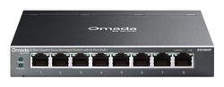 TP-Link Omada ES208GP nätverksswitchar hanterad L2 Gigabit Ethernet (10/100/1000) Strömförsörjning via Ethernet (PoE) stöd DIN-skena Svart