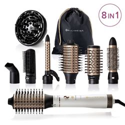 Bellissima Air Wonder 8 in 1 Varmluftsborste Varm Guld, Vit 1000 W 1,8 m