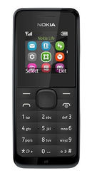 Nokia 105 3,56 cm (1.4") 70 g Svart Första mobiltelefon