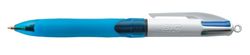 BIC 4 Colours Grip Sort, Blå, Grøn, Rød Clip-on udtrækkelig kuglepen Mellem 12 stk
