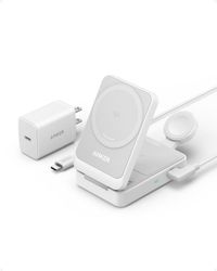 Anker B2557321 oplader til mobil enhed Hovedtelefoner, Headset, Smartphone, SmartWatch Hvid Vekselstrøm Trådløs opladning Hurtig opladning Indendørs