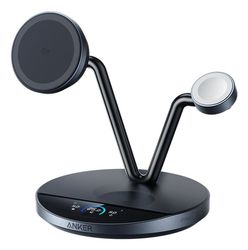 Anker B25X7G11 oplader til mobil enhed Hovedtelefoner, Smartphone, SmartWatch Sort USB Trådløs opladning Hurtig opladning Indendørs