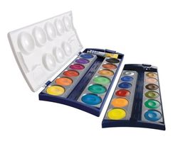 Pelikan K24 vandbaseret maling Sort, Blå, Blå, Grøn, Orange, Gul 24 stk