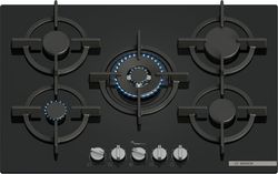 Bosch Serie 6 PPQ7A6I15 spishällar Svart Inbyggd 75 cm Gas 5 zone(s)