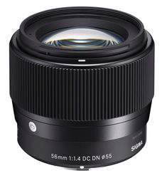 Sigma 56mm F1.4 DC DN MILC Teleobjektiv Sort