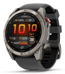 Garmin fēnix 8 Pro 3,56 cm (1.4") AMOLED 51 mm Digital 454 x 454 pixel Berøringsskærm Grafit, Titanium Wi-Fi GPS (satellit)