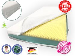 Dibapur ® Memory Relax: Memory ortopedisk madrass med avtagbart överdrag + kallt skum (hög densitet), 17 cm hög, överdrag i aloe vera, lätt att rengör