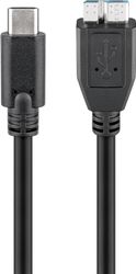 USB-C™ til Micro-B 3.0 kabel, sort