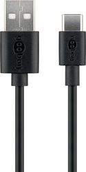 USB-C™ opladnings- og synkroniseringskabel (USB-A > USB-C™)