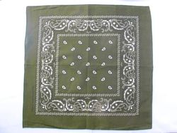 Bandana skjerf Paisley mørkegrønn