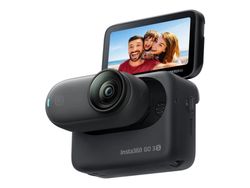 Insta360 Go 3S - Standard Bundle - actionkamera - 4K / 30 fps - flash 128 GB - Bluetooth, Wi-Fi - under vannet inntil 10 m - midnatts sort