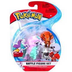 Pokemon Battle Figure Set 3-Pack Galarian Ponyta vulpix Wooloo