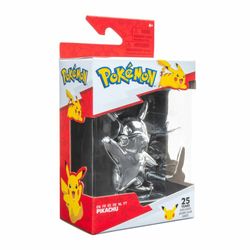 Pokemon 25th Anniversary Celebration Silver Pikachu Figure