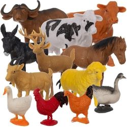 Bondegårdsdyr Figurer Leker - 12 deler