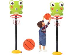 Justerbar Basketball Basket Frog Grønn 110cm